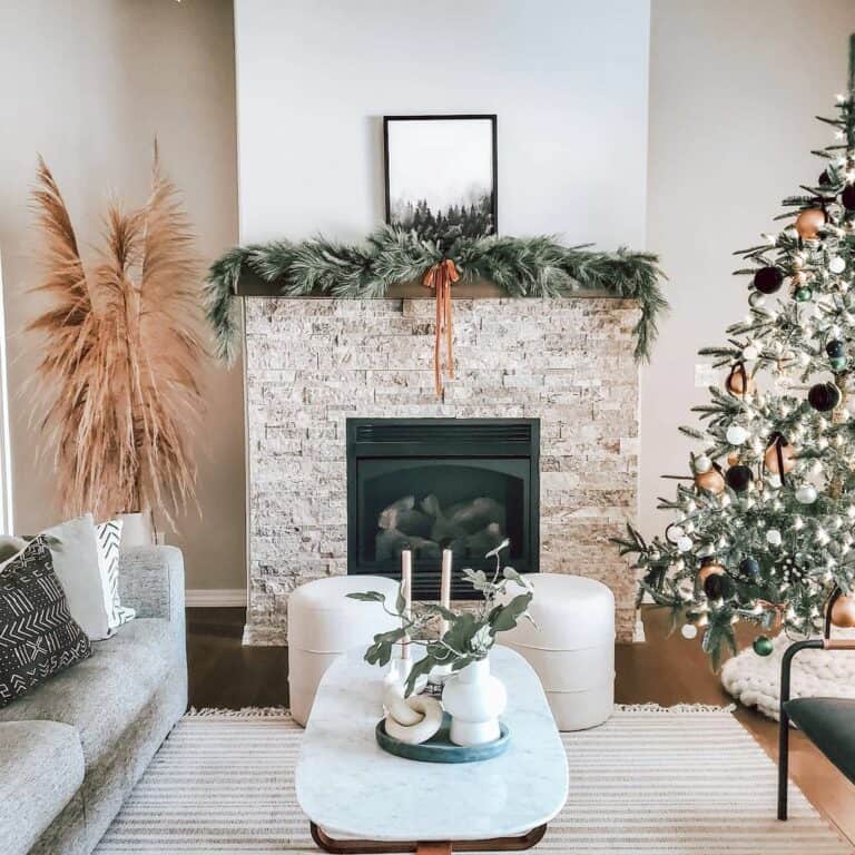 Merry and Bright Modern Living Room