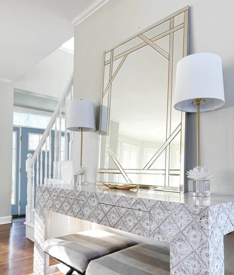Minimal Farmhouse Entrance Console Table