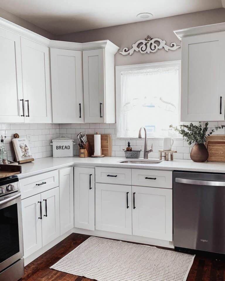 Modern Cottage Kitchen With White Cabinets