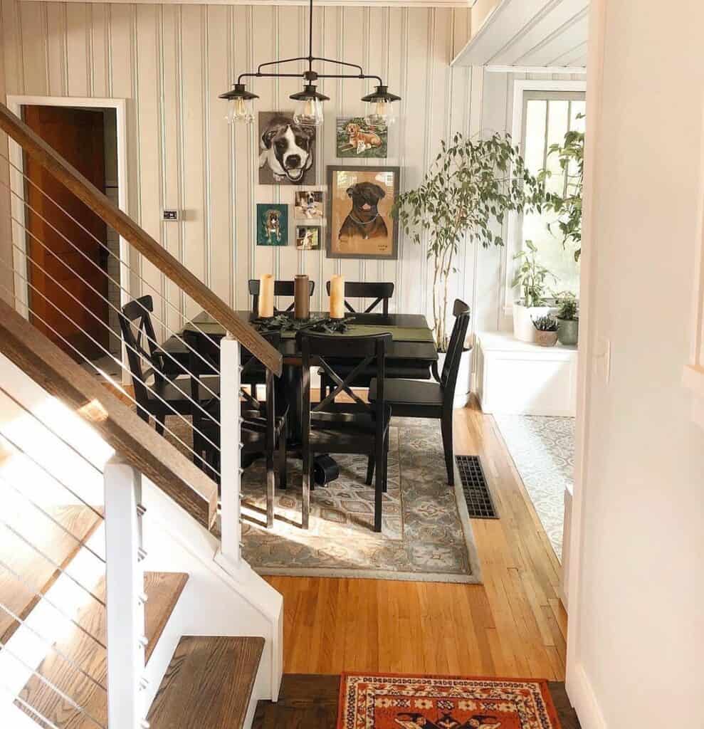 Modern Vintage Dining Room With Brass Chandelier - Soul & Lane