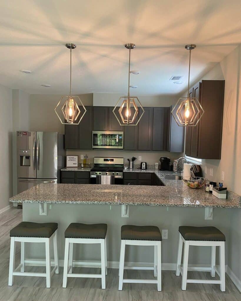 Monochrome Kitchen With Quartz Countertop