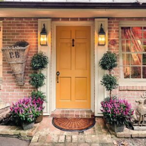 Mustard Yellow Door Color Ideas for a Country Home