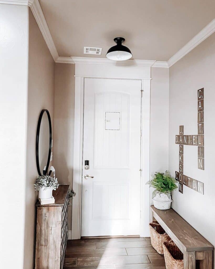 Natural Wood Small Entryway