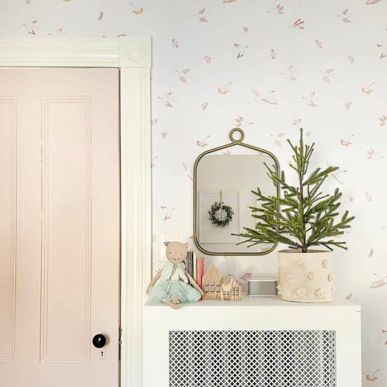 Nursery With a Soft Pink Door