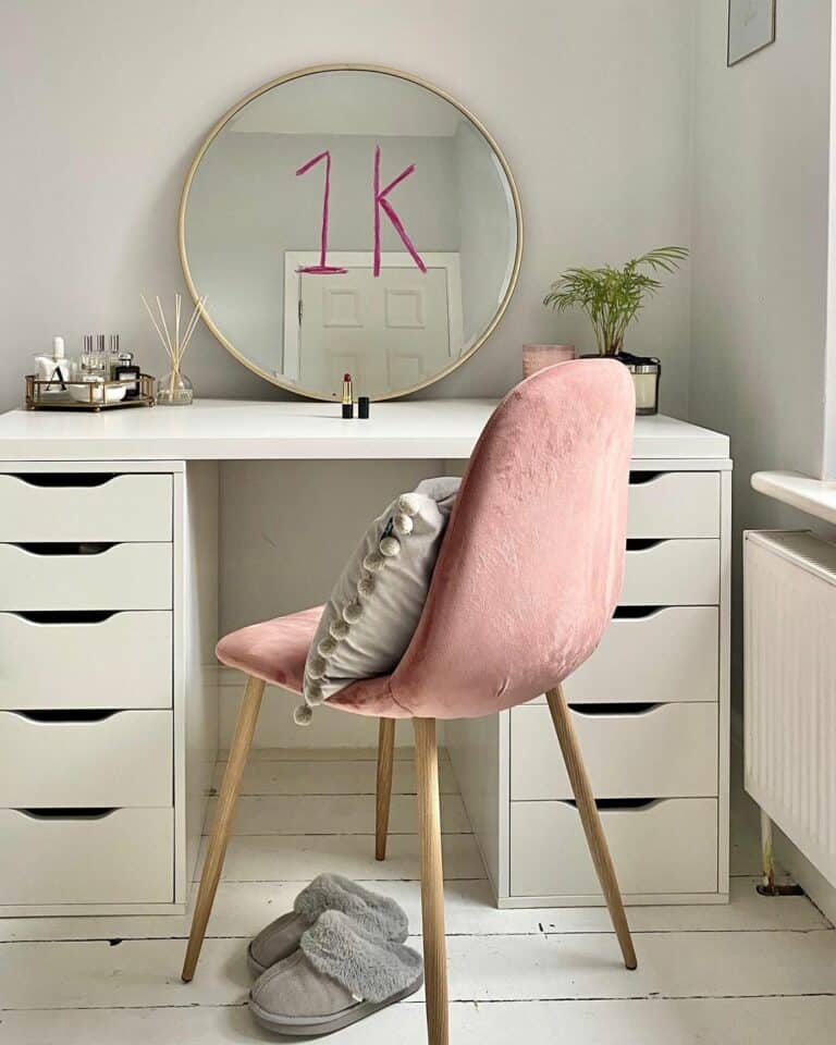 Pink Accent Chair Adds Color