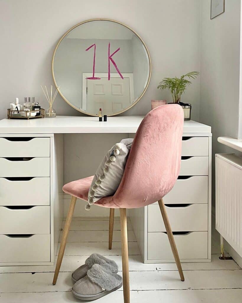 Pink Accent Chair Adds Color