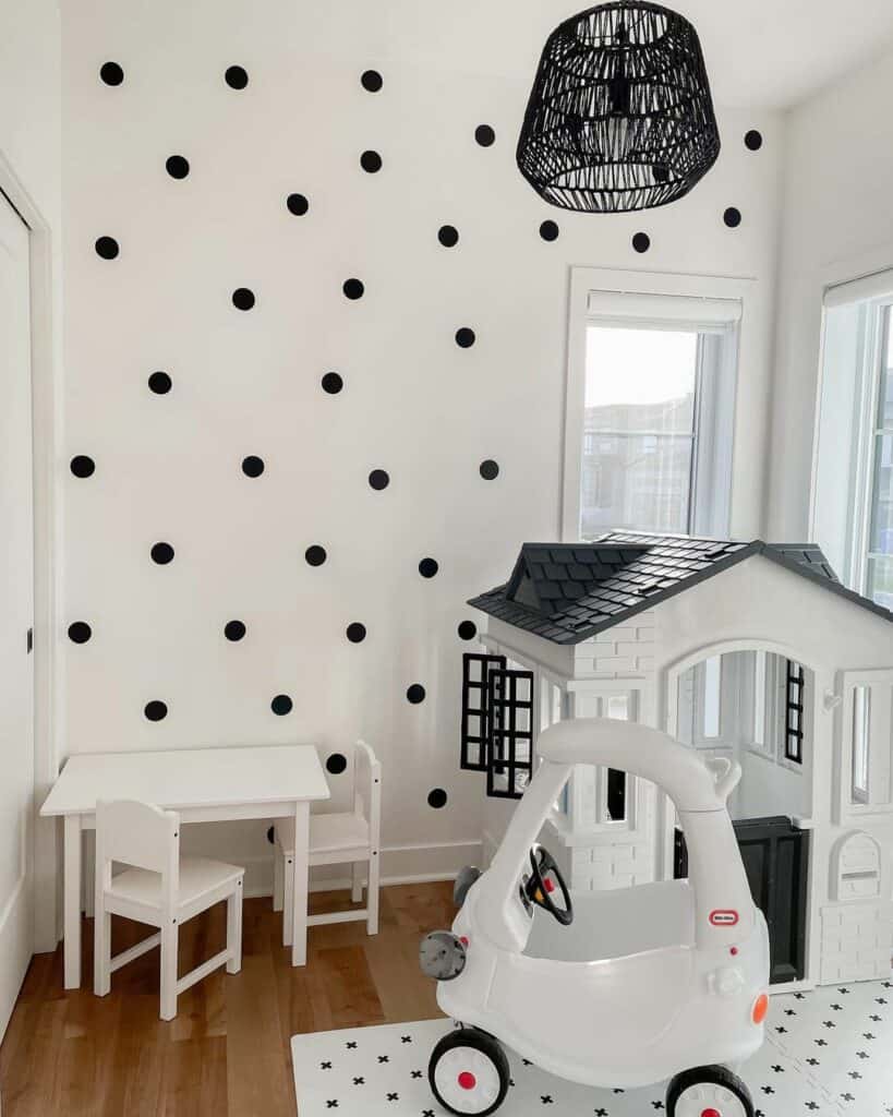 Polka Dot Playroom Wall