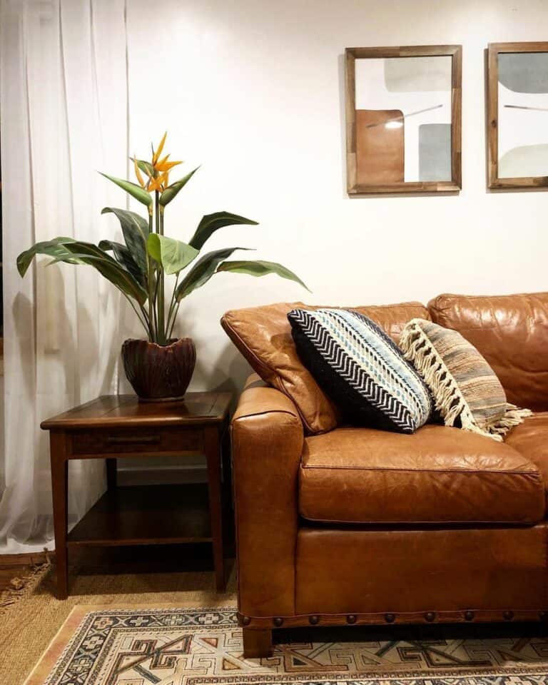 Richly Colored Modern Boho Living Room