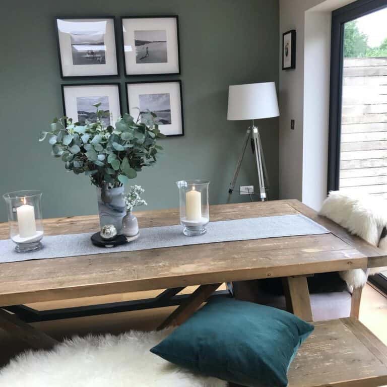 Sage Green Accent Wall