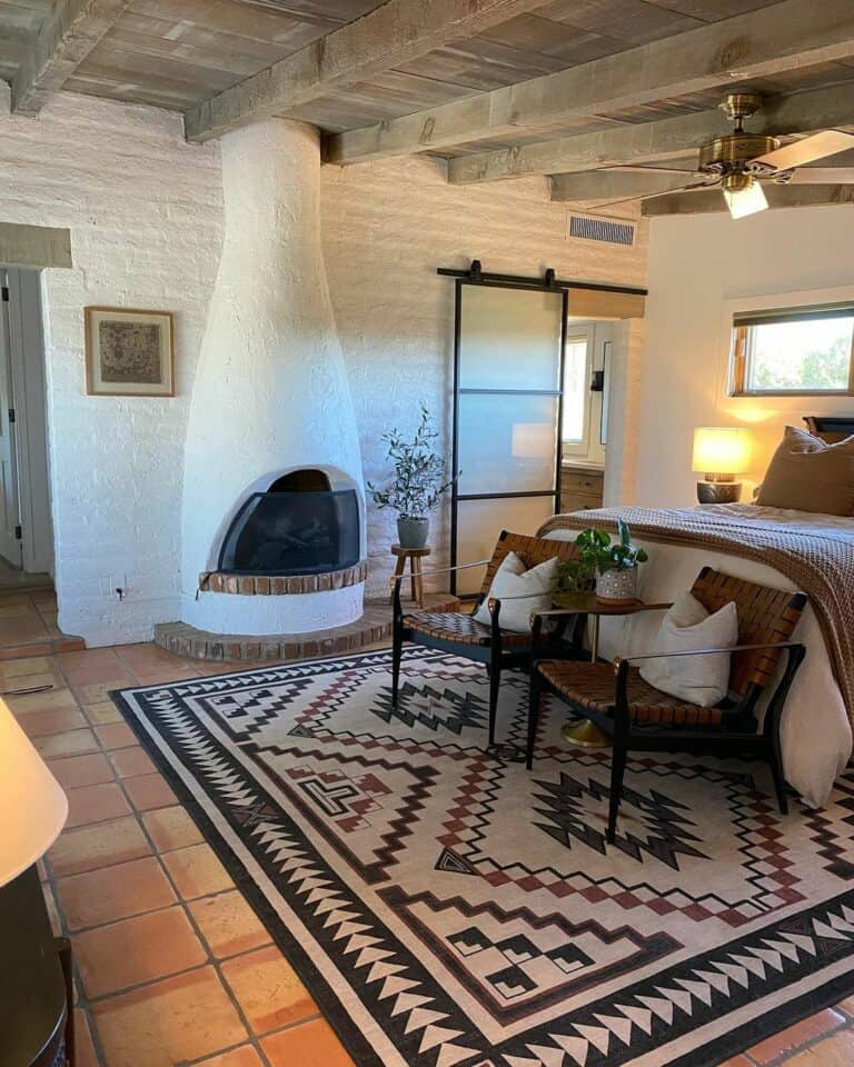 Saltillo Tile For Southwestern-inspired Bedroom