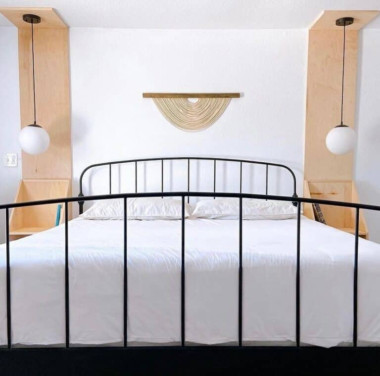Scandinavian Wood and White Bedroom