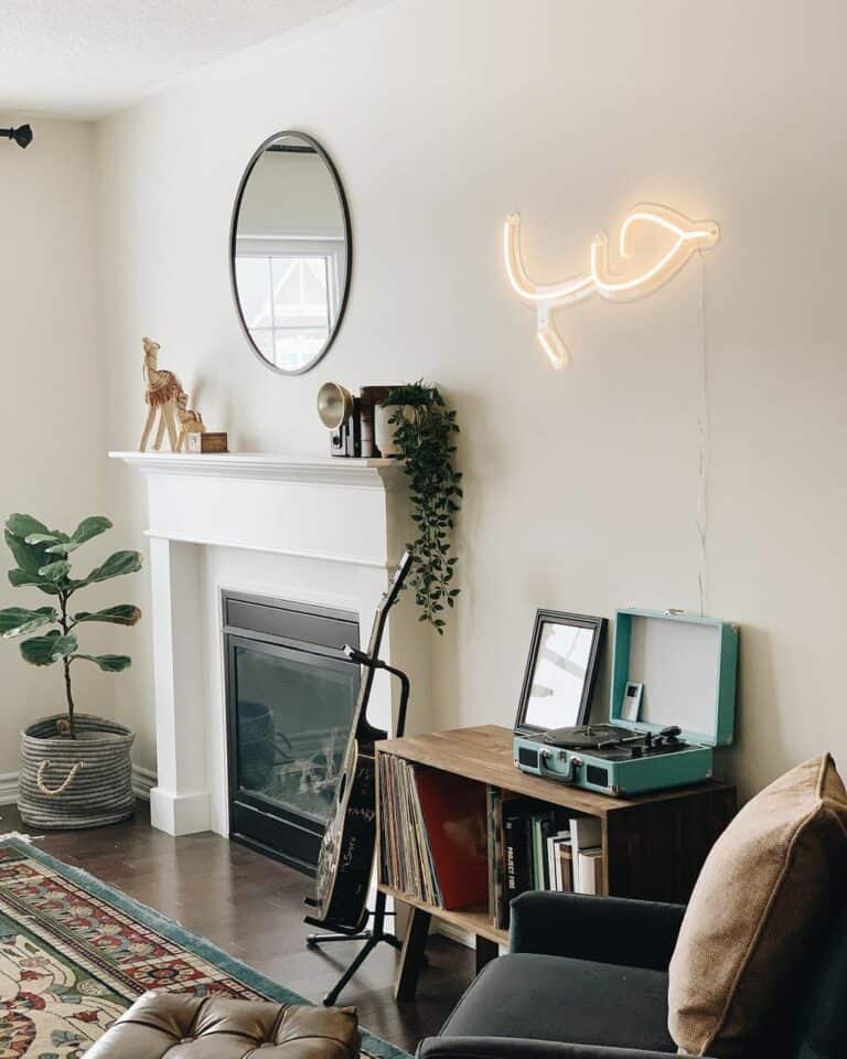 Simply Decorated Music Room