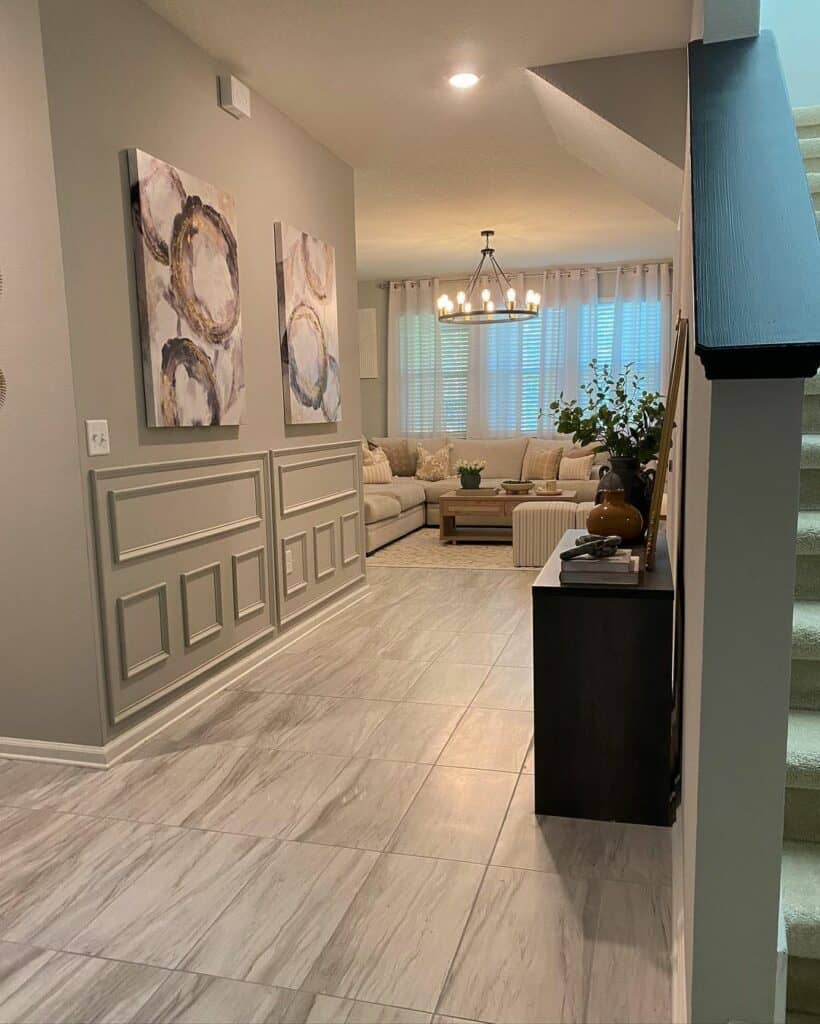 Spacious Entryway in Neutral Palette