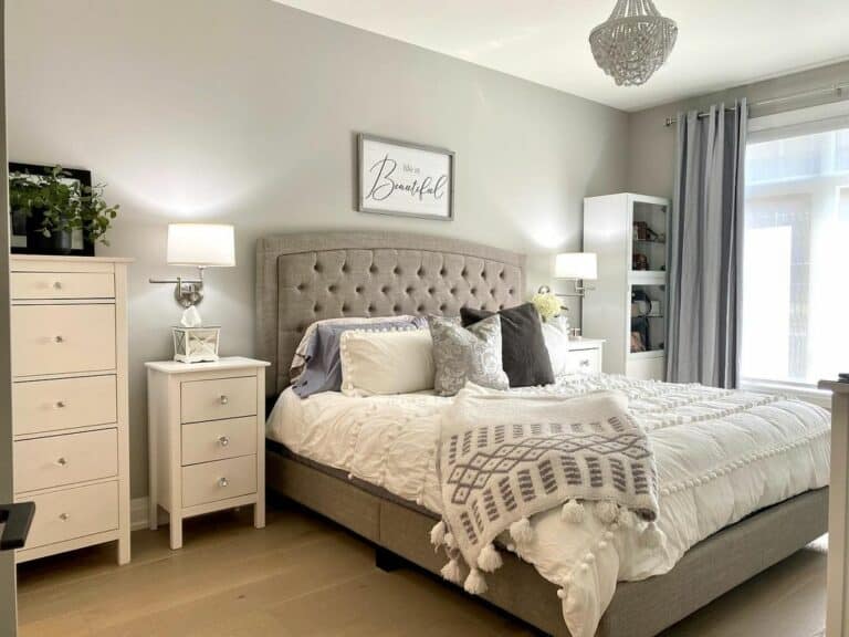 Spacious Gray Bedroom