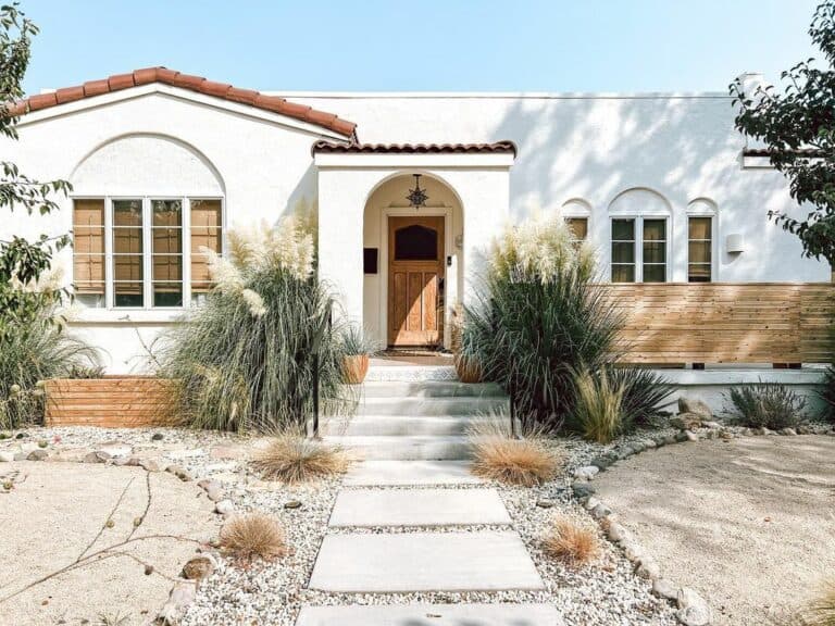 Stone Walkway Into a Bohemian Home