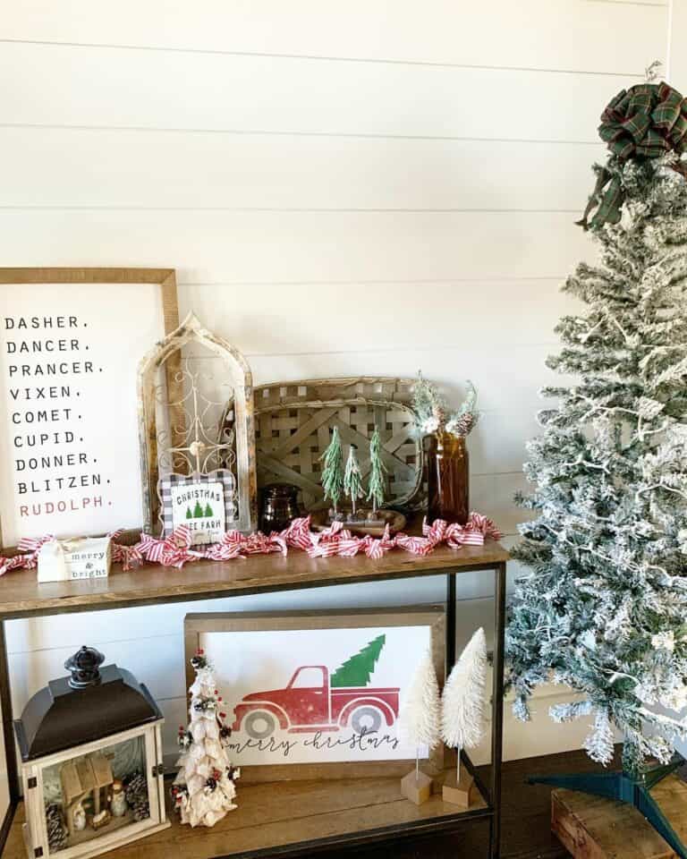 Trees and Tinsel for a Farmhouse Christmas