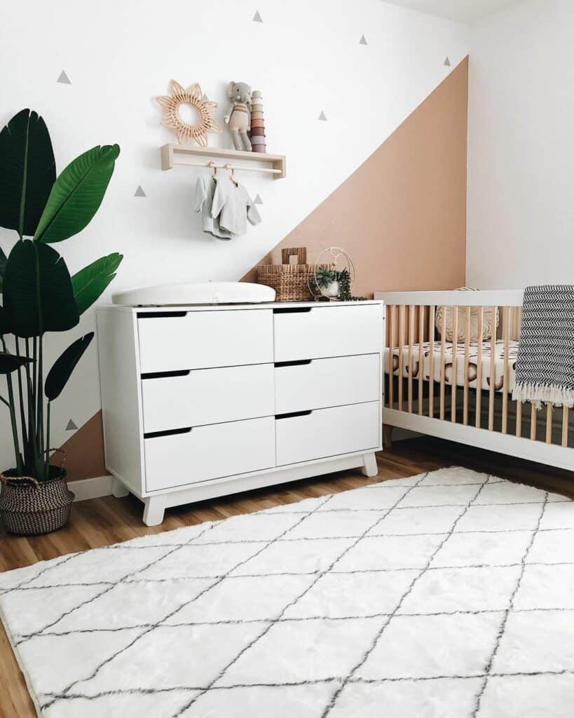 Two-toned Accent Wall in Nursery