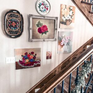 Vibrant Flower Images Occupy a Staircase Wall