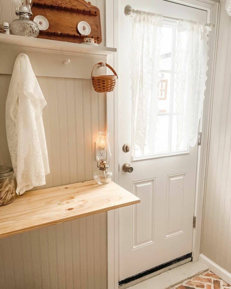 Vintage Laundry Room With Shelves