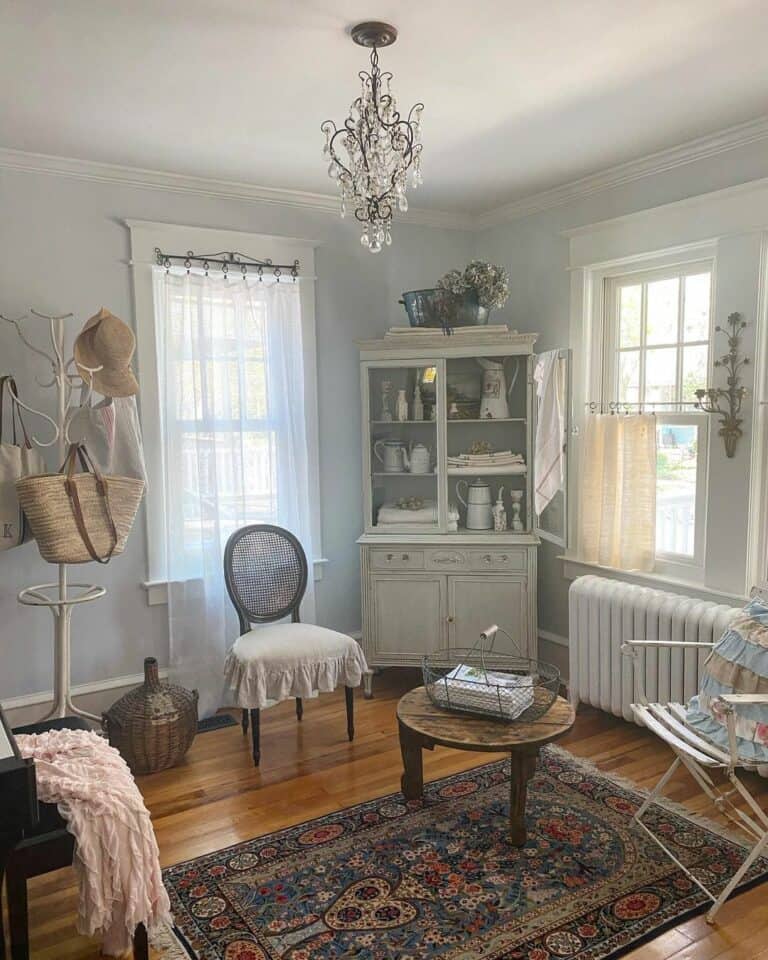 Vintage Living Room Corner Cupboard