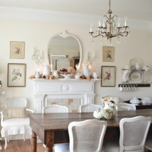 White Rattan Chairs in Neutral Dining Room