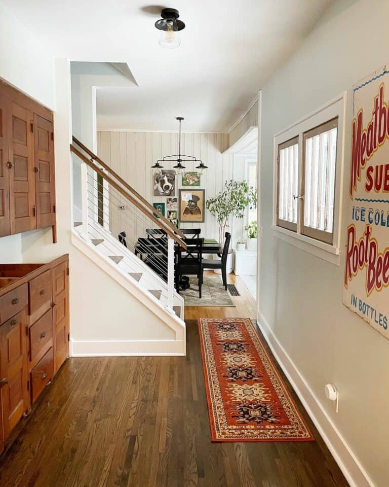 Wooden Cabinets With Dark Wood Floors