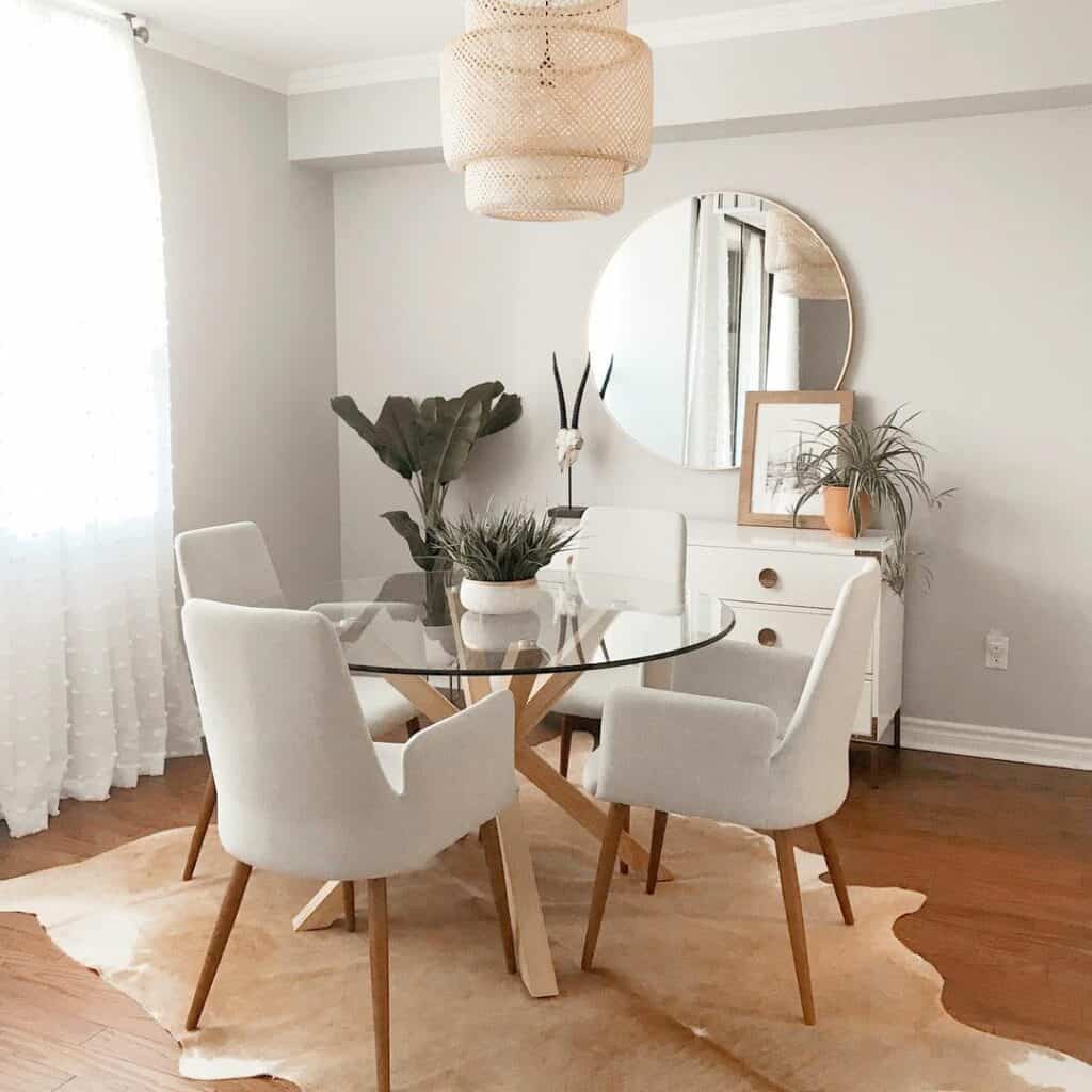 Accessories Enhance a Small Bohemian Dining Room