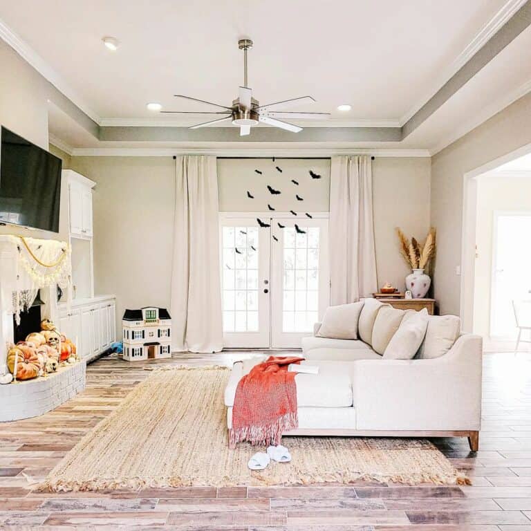 Bats Take Flight on French Doors