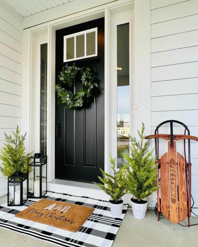 Black and White Farmhouse Front Porch - Soul & Lane