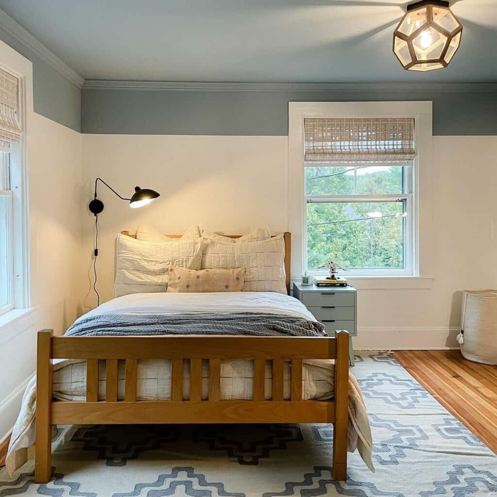 Blue Ceiling Colors Ideas for Simple Bedroom - Soul & Lane