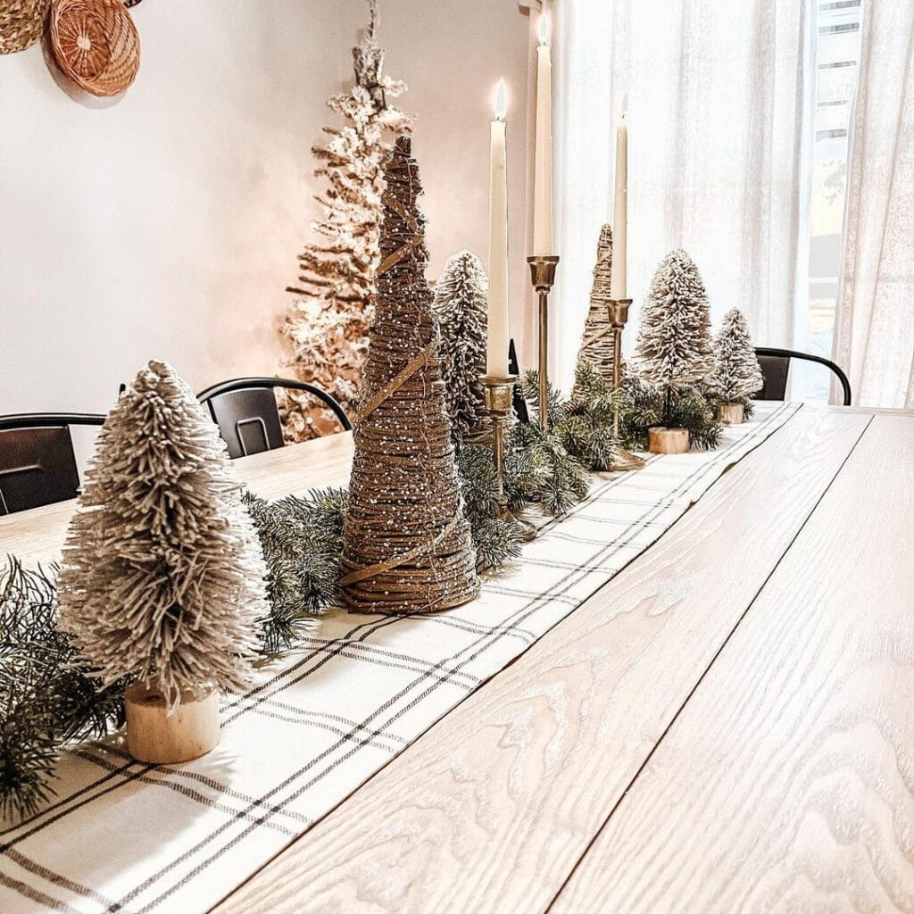 Calming Beige Tones for Christmas Tablescape