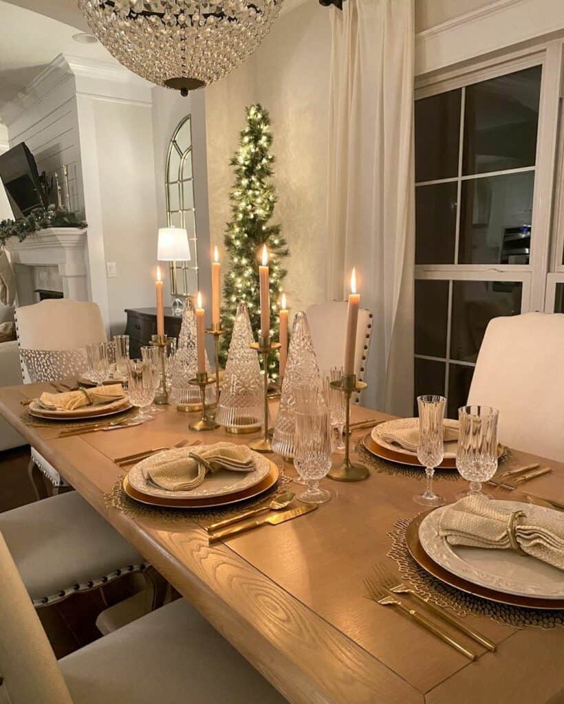 Candlelight Glow Enhances an Elegant Table