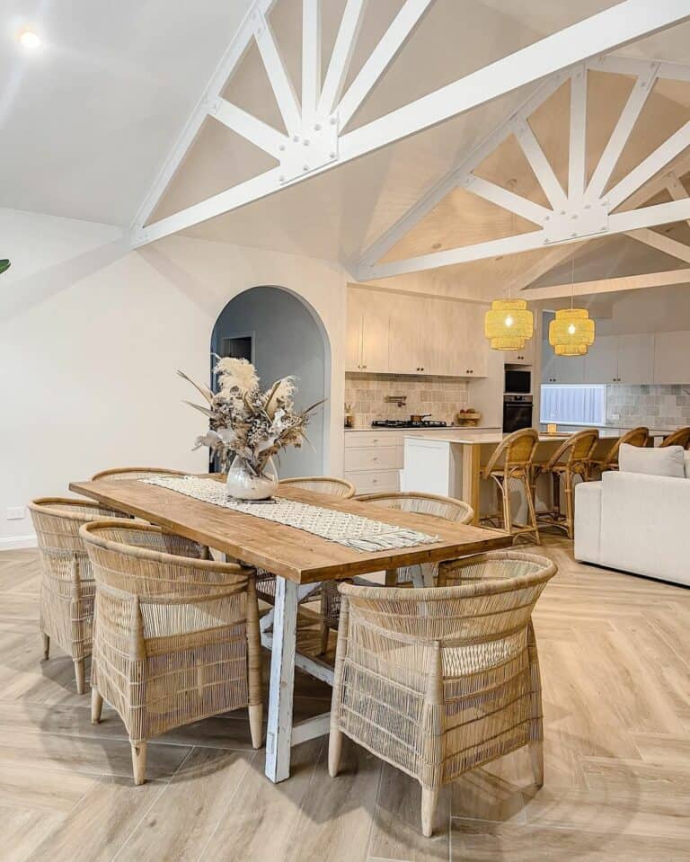 Ceiling Ideas for a Dining Room With Trusses