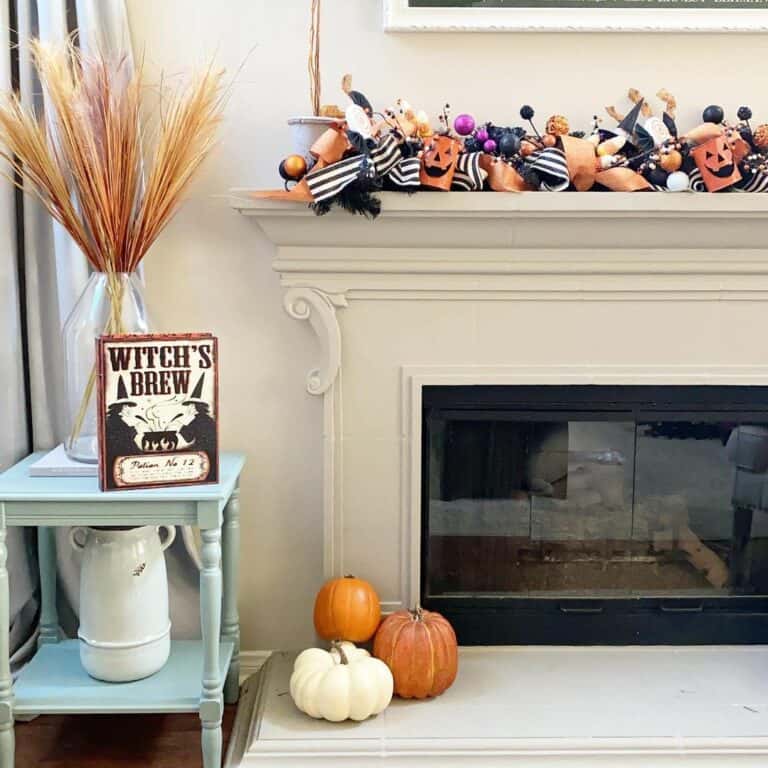 Charmed Charmers: A Fireplace's Halloween Facelift