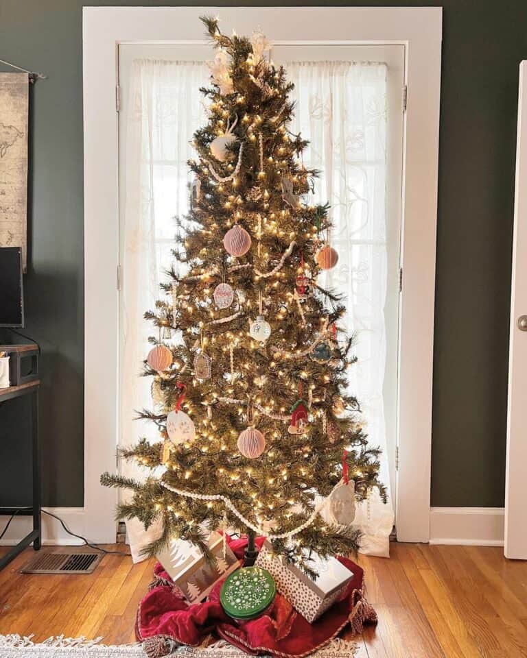 Christmas Tree With Customized Ornaments and Presents