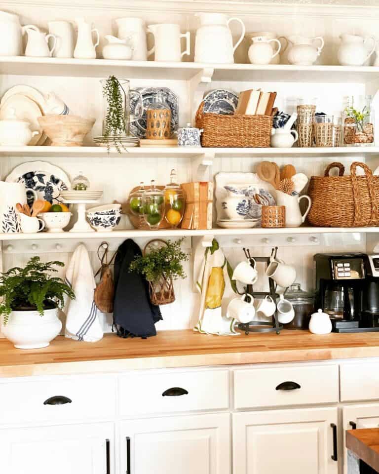 Cluttered Cookware Collection With Country Style