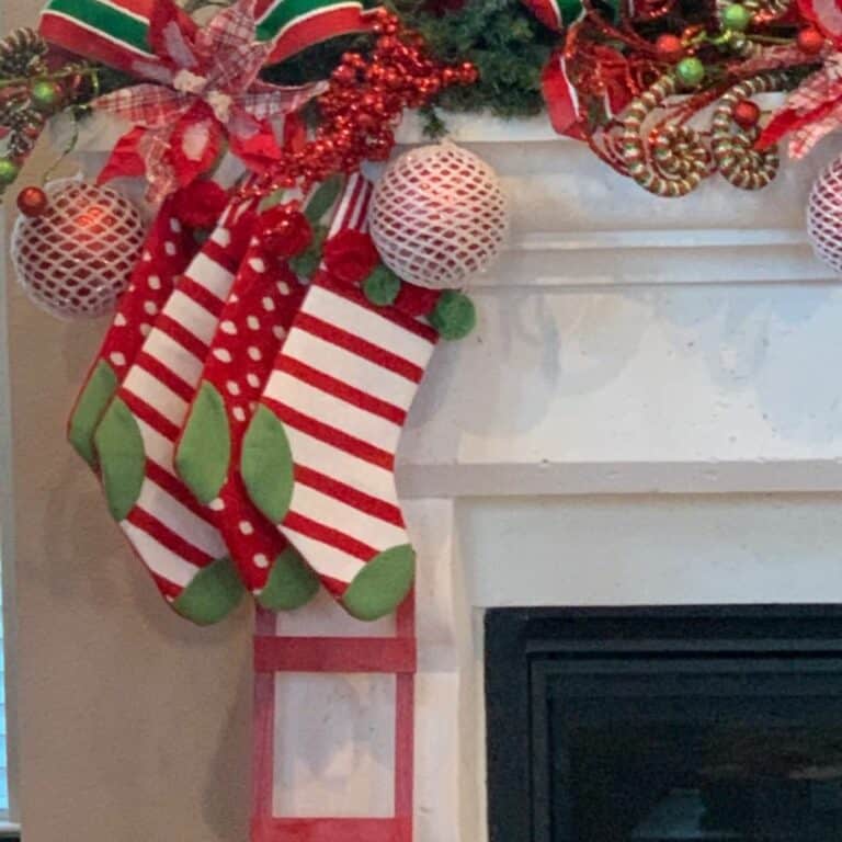 Colorful Stockings "Hung By the Chimney With Care”