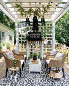 Cottage Porch With Outdoor TV