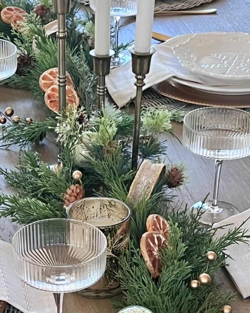 Dressing up a Garland With Ornaments