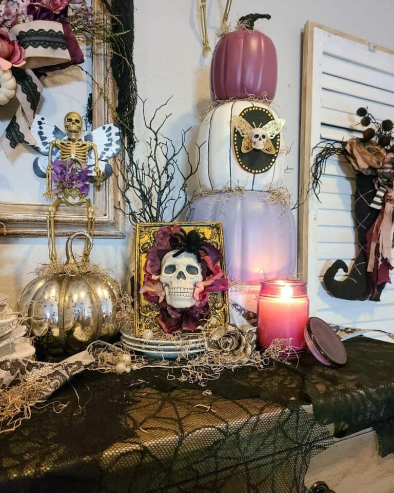 Eclectic Halloween Mix With Pink Accents