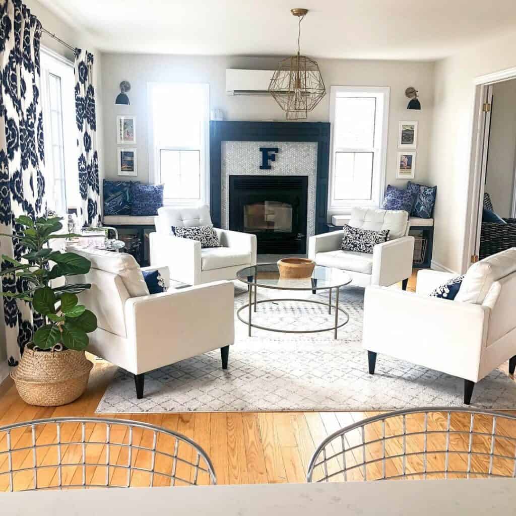 Elegant Black and White Living Room