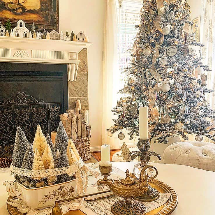 French Country Christmas Living Room