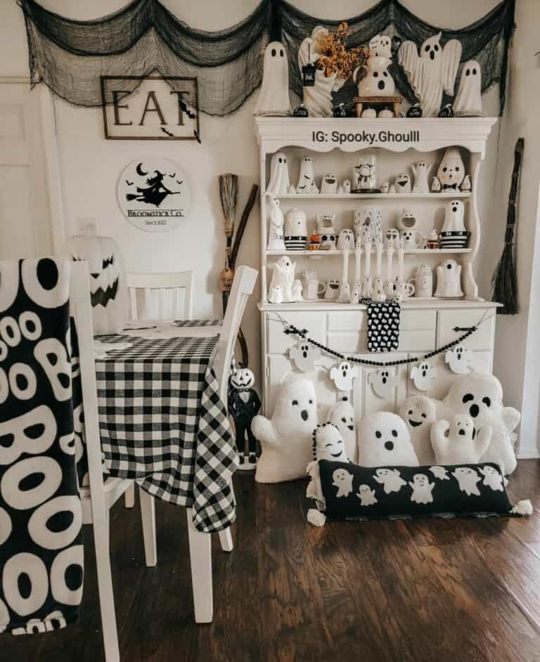 Ghoul-themed Farmhouse Dining Room