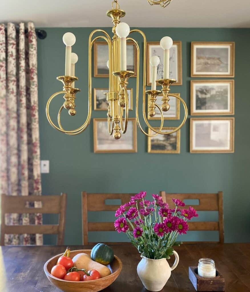 Gold Chandelier Adds a Hint of Luxury