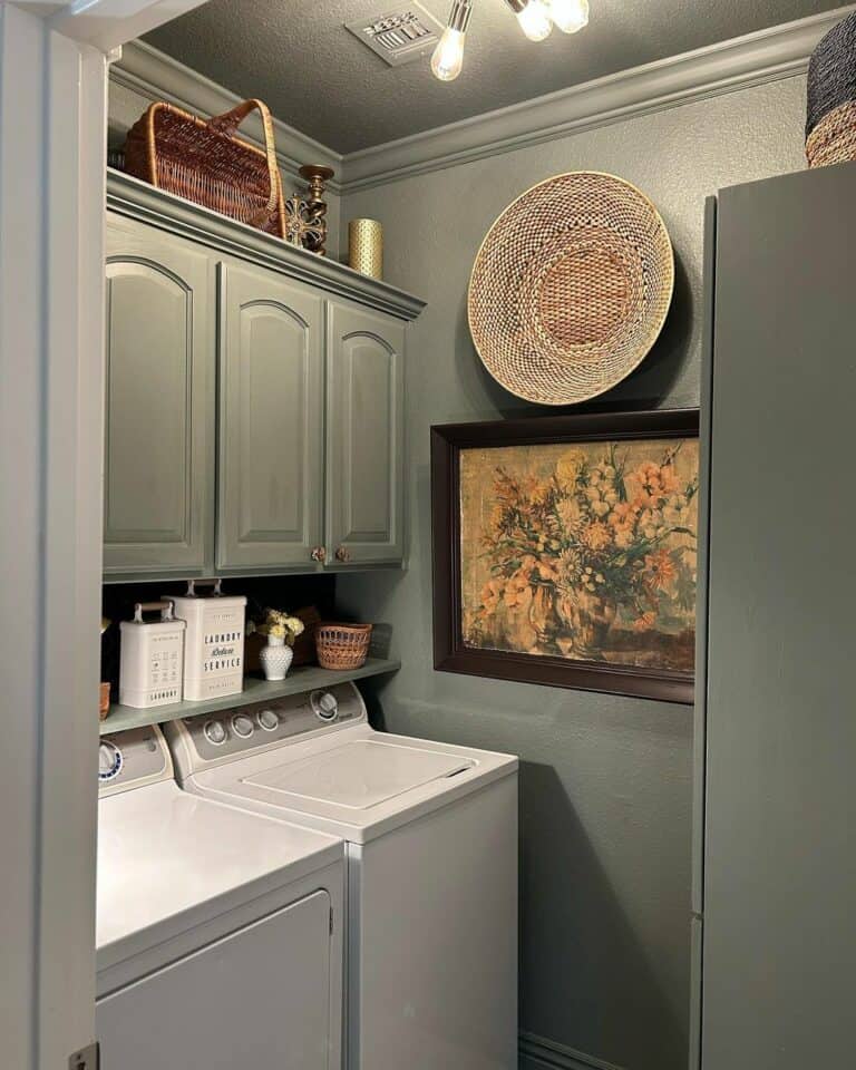 Gray-painted Vintage Laundry Room