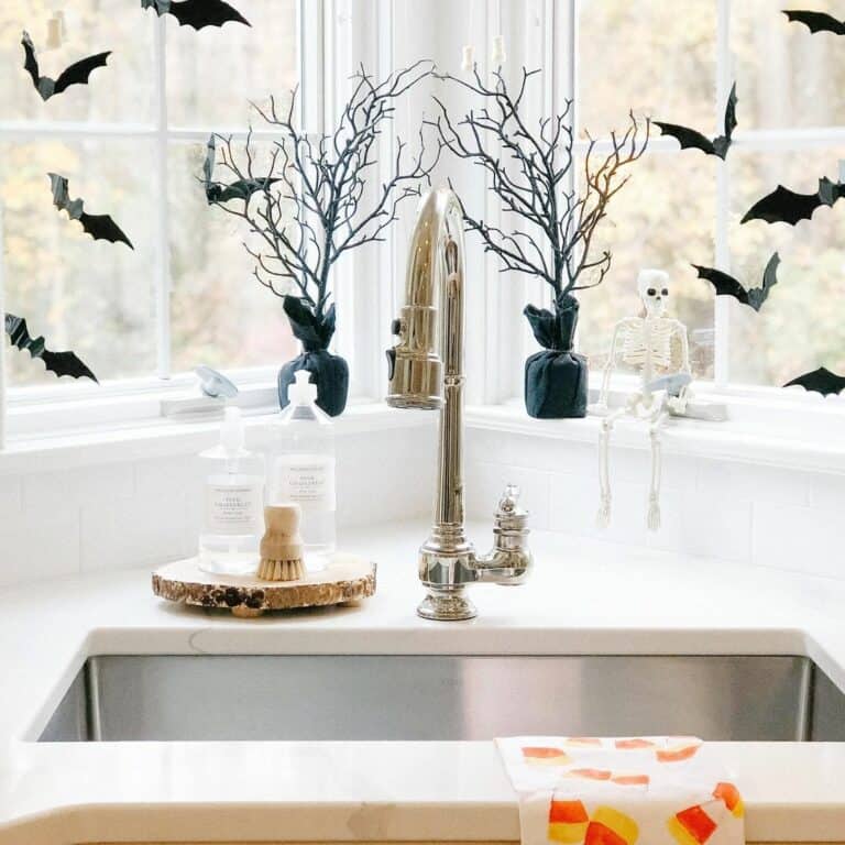 Halloween Kitchen Window Decor