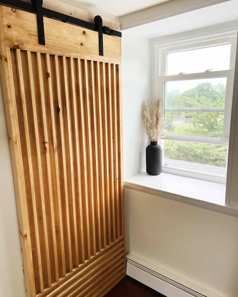 Inset Window Joined by a Sliding Door