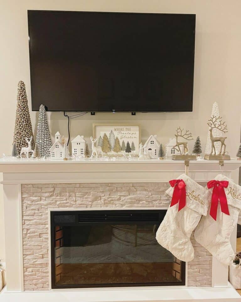 Mantel Miracles With White Christmas Village