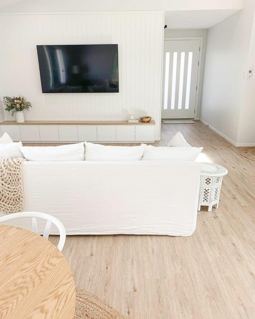 Minimalist White Living Room Retreat