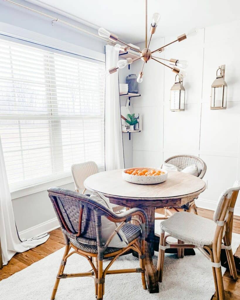 Mismatched Chairs in a Coastal Dining Room